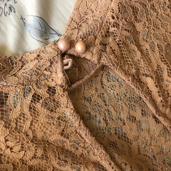 Charlotte Russe Light Pink Lace Shorts Romper M - Picture 4 of 8